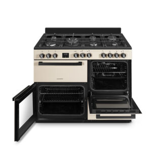 Piano de cuisson 7 brûleurs gaz + 3 fours électriques crème