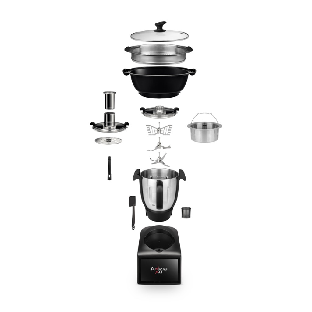 Robot cuiseur connecté Powerchef Max noir SCCM2310FM de Schneider