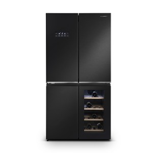 Réfrigérateur multiportes avec cave à vin 606 L dark inox