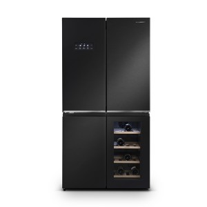 Réfrigérateur multiporte avec cave à vin 606 L dark inox