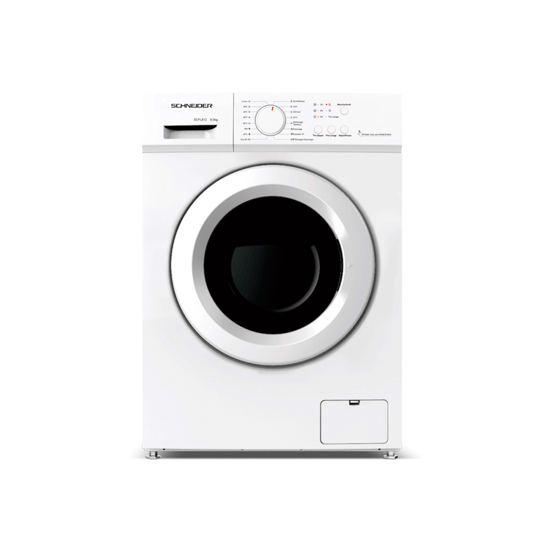 Lave-linge frontal 8kg blanc SCFL812 de Schneider