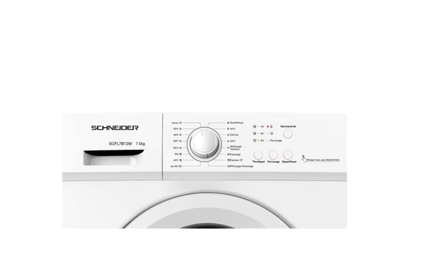 Lave linge Frontal SEG MAL1049W2 7kg - Blanc