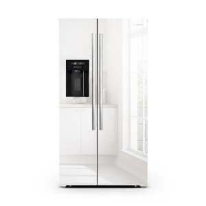 Réfrigérateur américain glass door 556L blanc