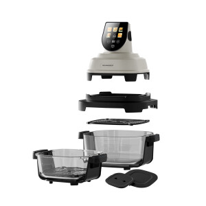 Friteuse à air en verre Crisp'or 1500 w Beige