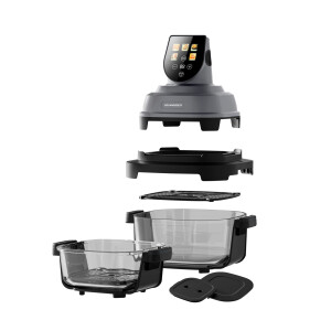 Friteuse à air en verre Crisp'or 1500 w Gris