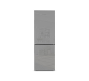 Réfrigérateur congélateur 2 portes- 250 L - 55 cm largeur - Silver Glass