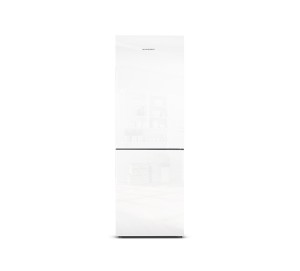 Réfrigérateur congélateur 2 portes- 250 L - 55 cm largeur - White Glass