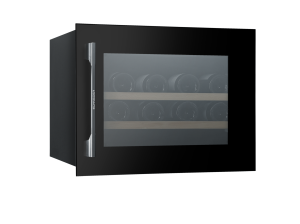 Cave à vin - 45 cm - 28 bouteilles - 1 zone - Dark Inox / Noir