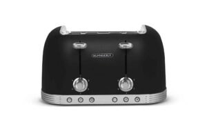 Retro toaster 4 sleuven black matt