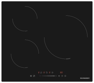 Placa de inducción 60 cm 3 fuegos negros