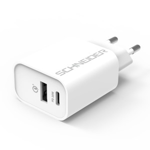Chargeur rapide avec port USB-C Power Delivery & port USB Quick Charge